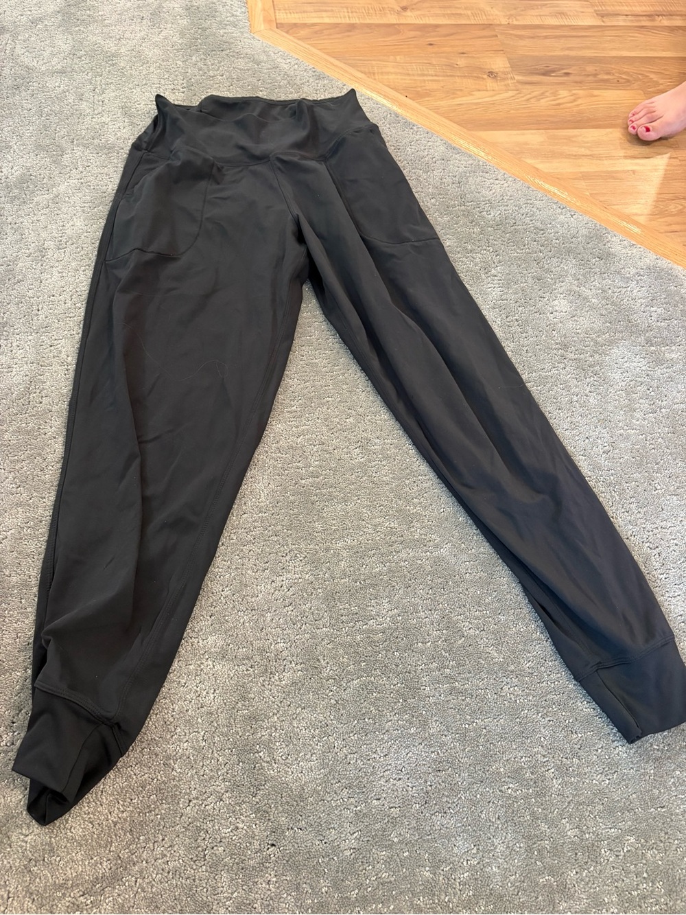 Black Active Jogger Leggings with Side Pockets